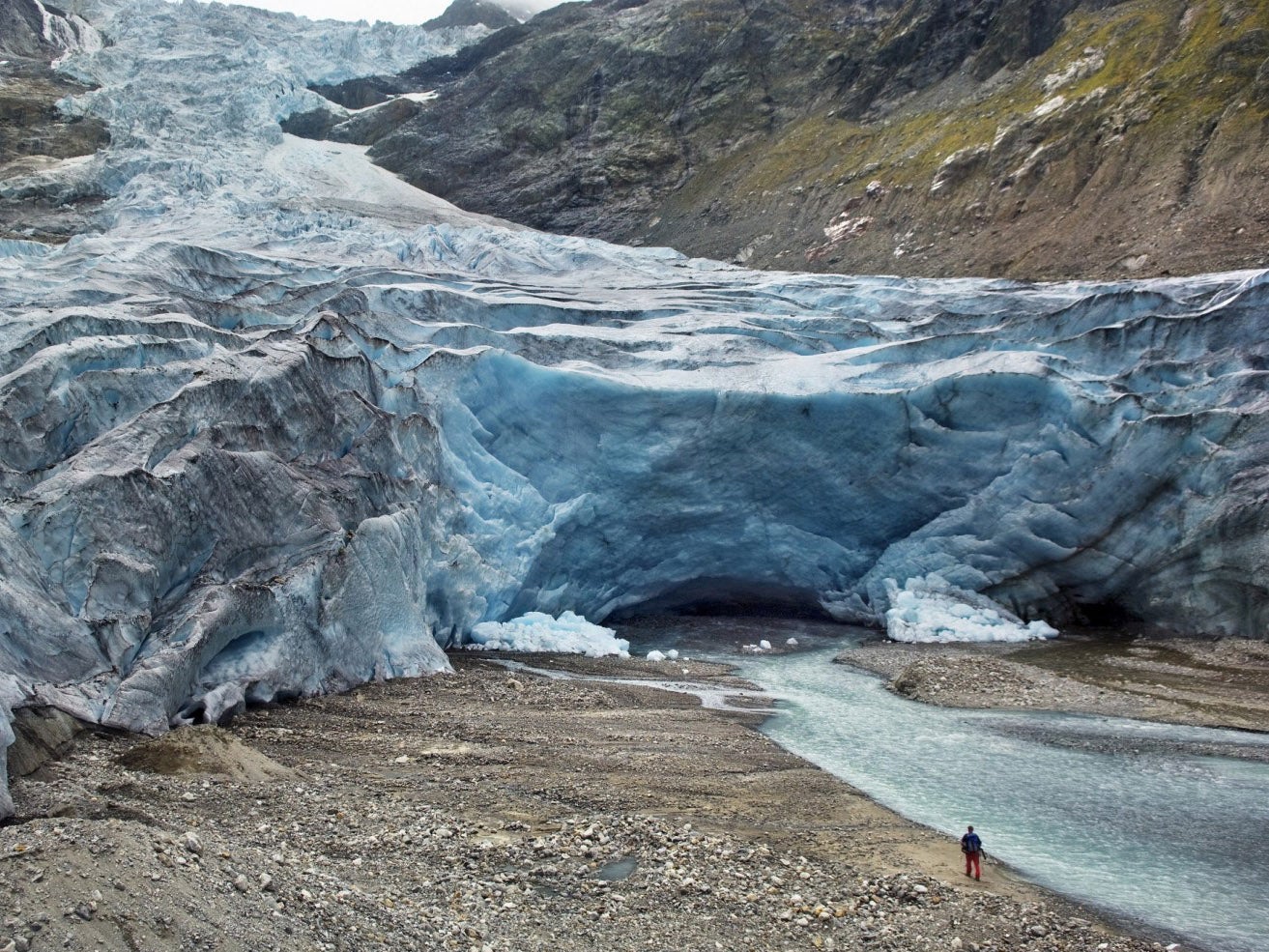 Trift Glacier in the Swiss Alps in 2006