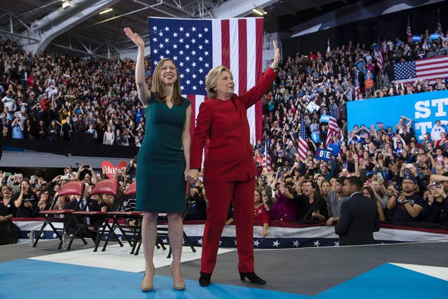 Chelsea Clinton accompanied her mother Hillary Clinton on the campaign trail in 2016 but said she would not run for office against Donald Trump in 2020