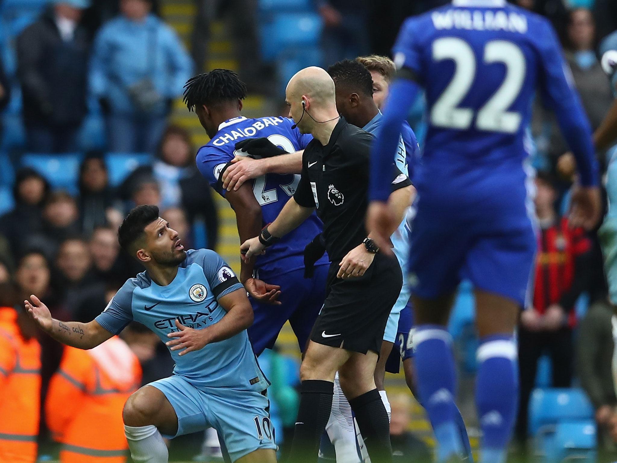 Sergio Aguero and David Luiz clashed during the game in December