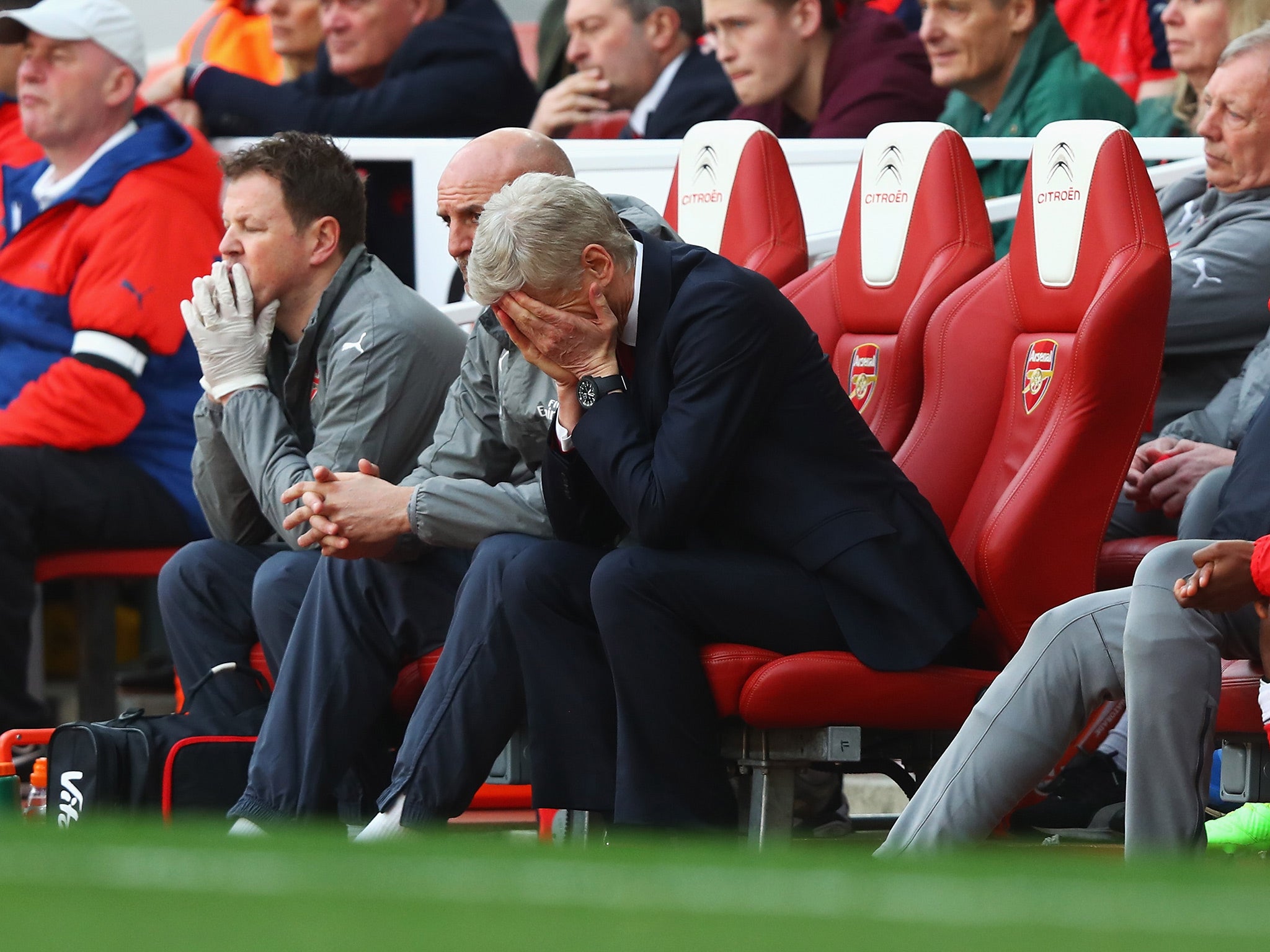 Arsene Wenger's side did not emerge for the second half with a designated captain