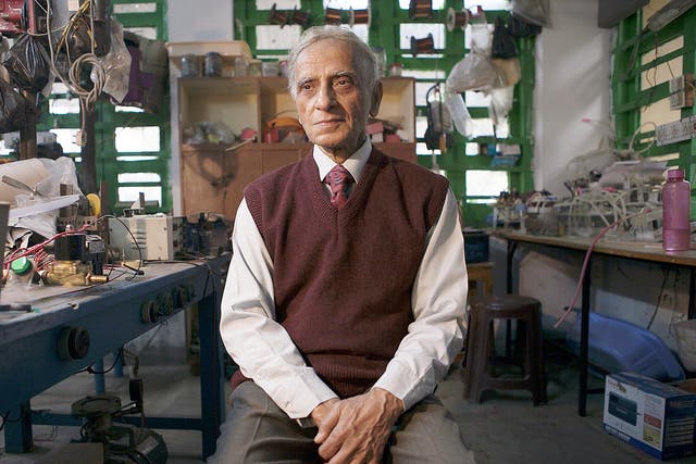 Biomedical engineer Sujoy Guha, inventor of the ‘reversible inhibition of sperm under guidance’ treatment, in his Indian Institute of Technology lab