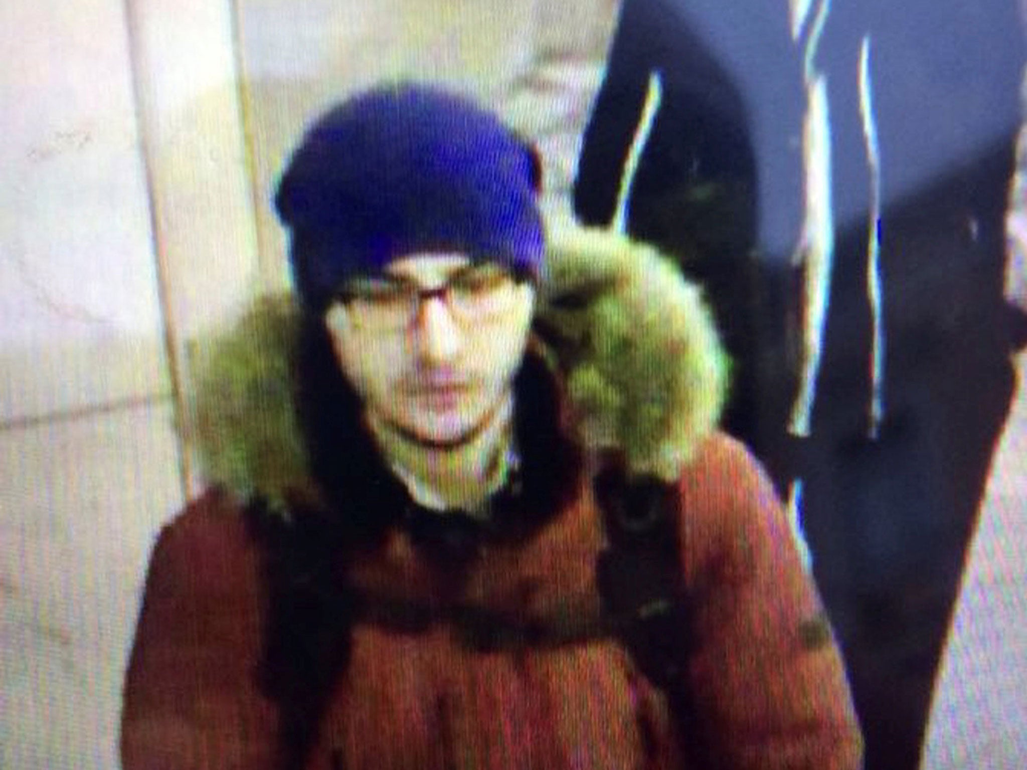 A still image of the suspect walking at St Petersburg's metro station