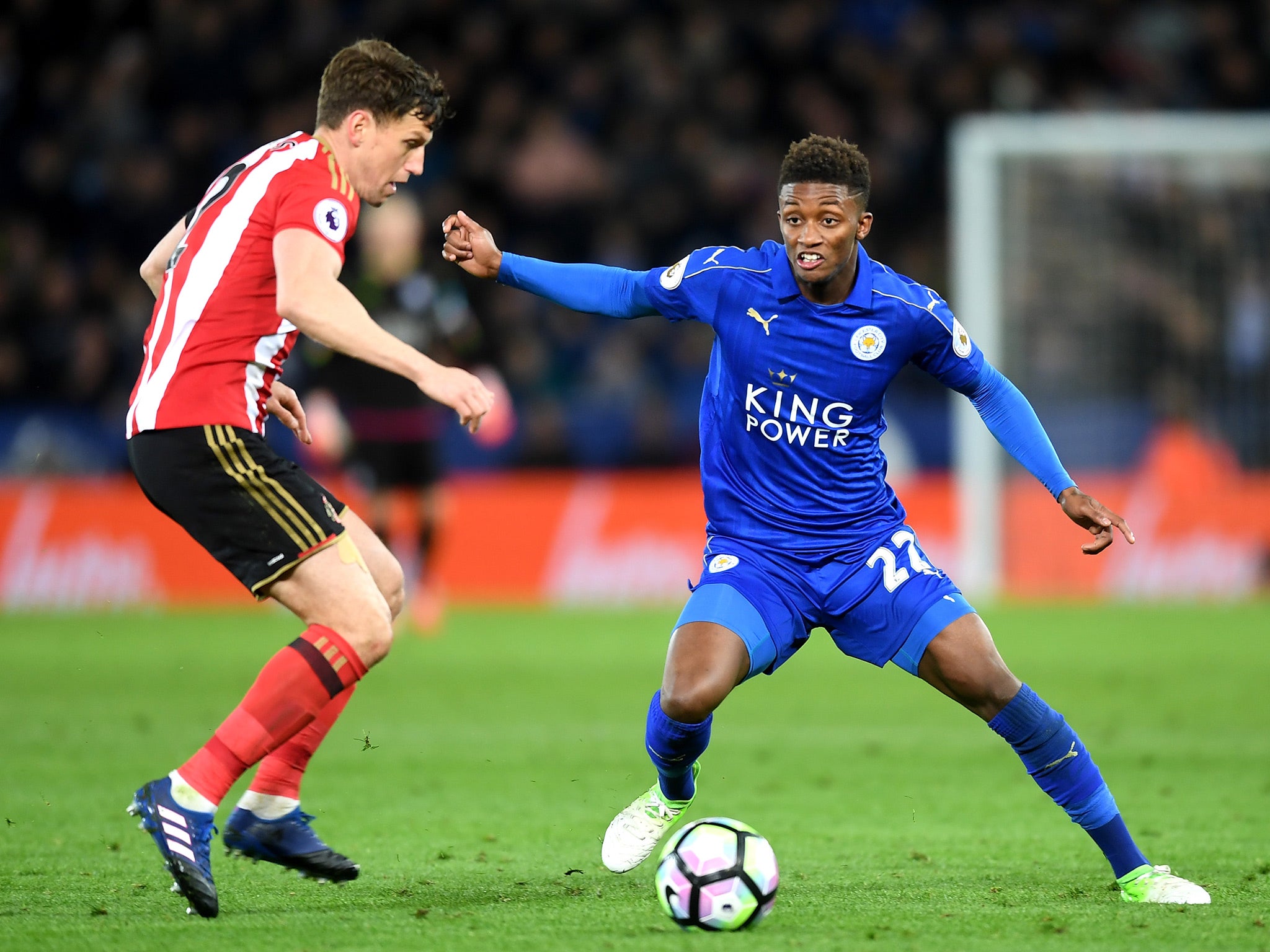 Demarai Gray was lively once again for Leicester
