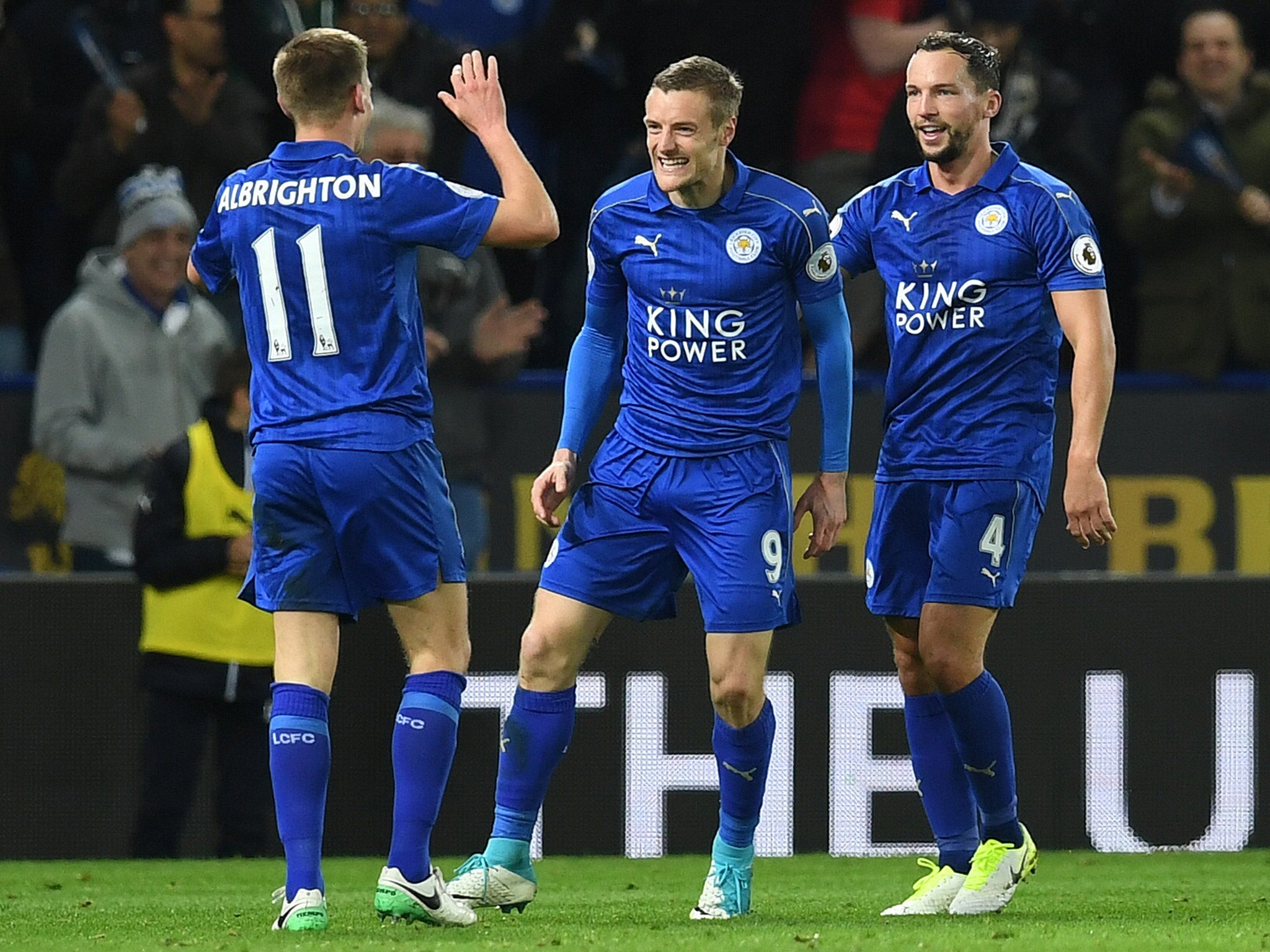 Jamie Vardy extended his rich vein of form as the champions' resurgence continued