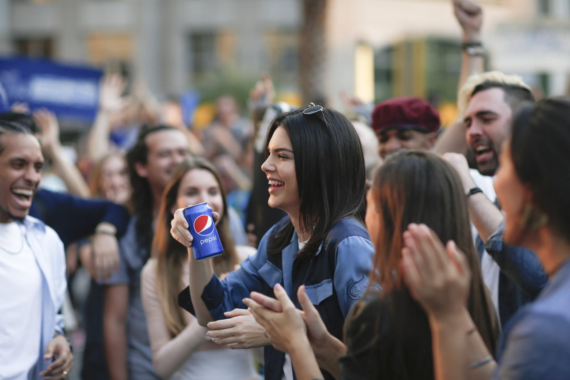 Pep talk: Kendall Jenner’s Pepsi advert was pulled shortly after it aired for appearing to trivialise demonstrations tackling social causes