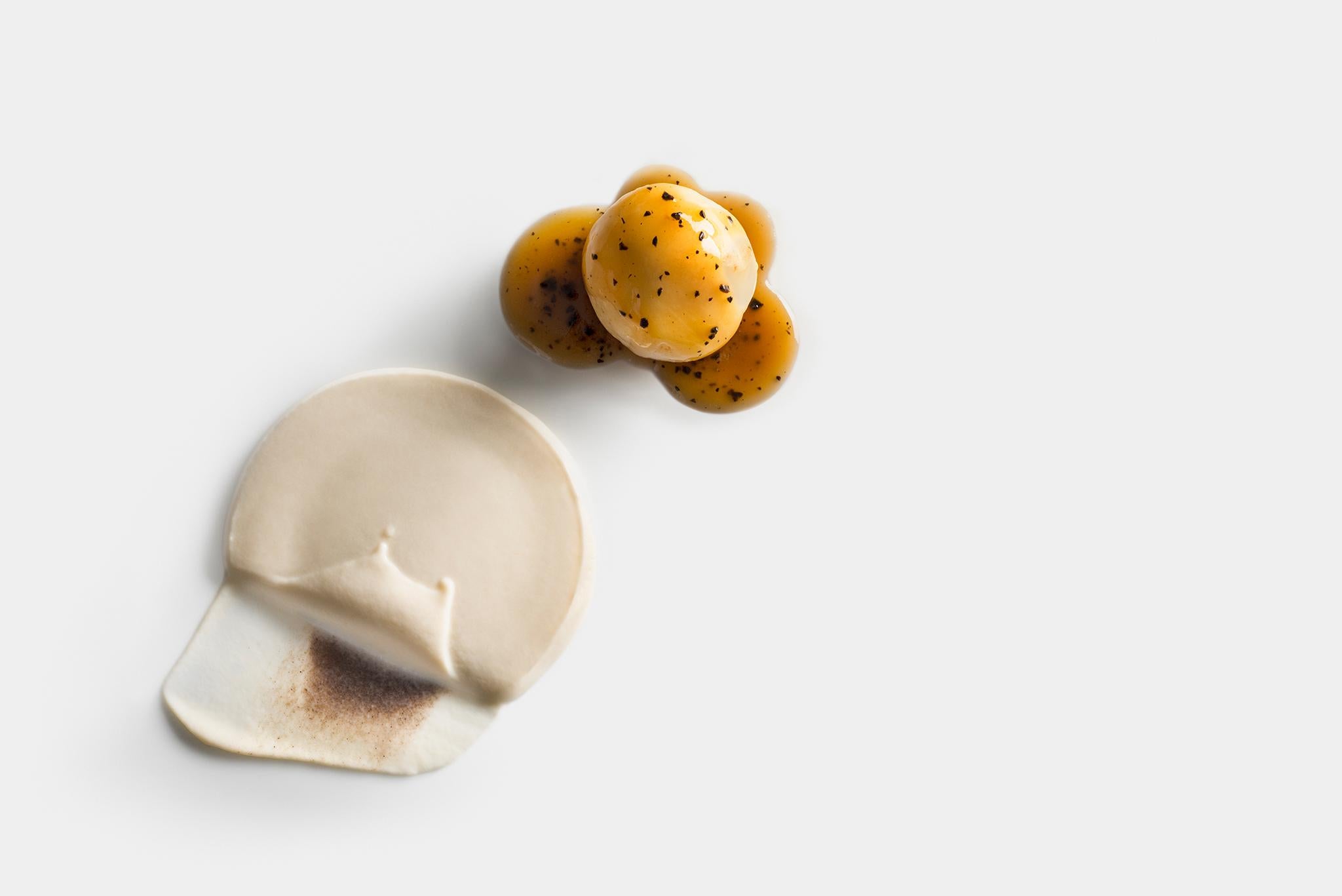 Celery root cooked in a pig’s bladder served at Eleven Madison Park, New York