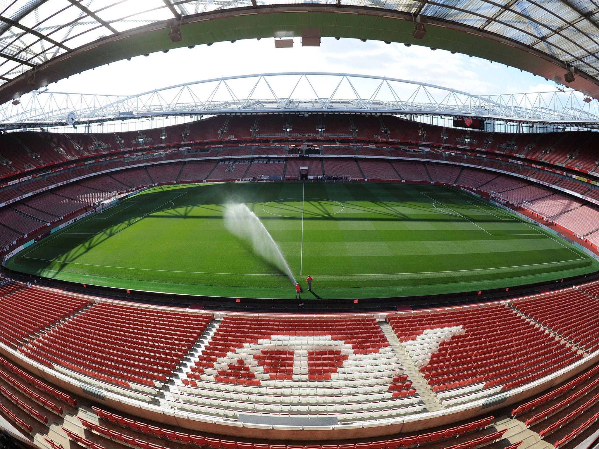 A general view of Emirates Stadium before the Premier League match between Arsenal and West Ham United