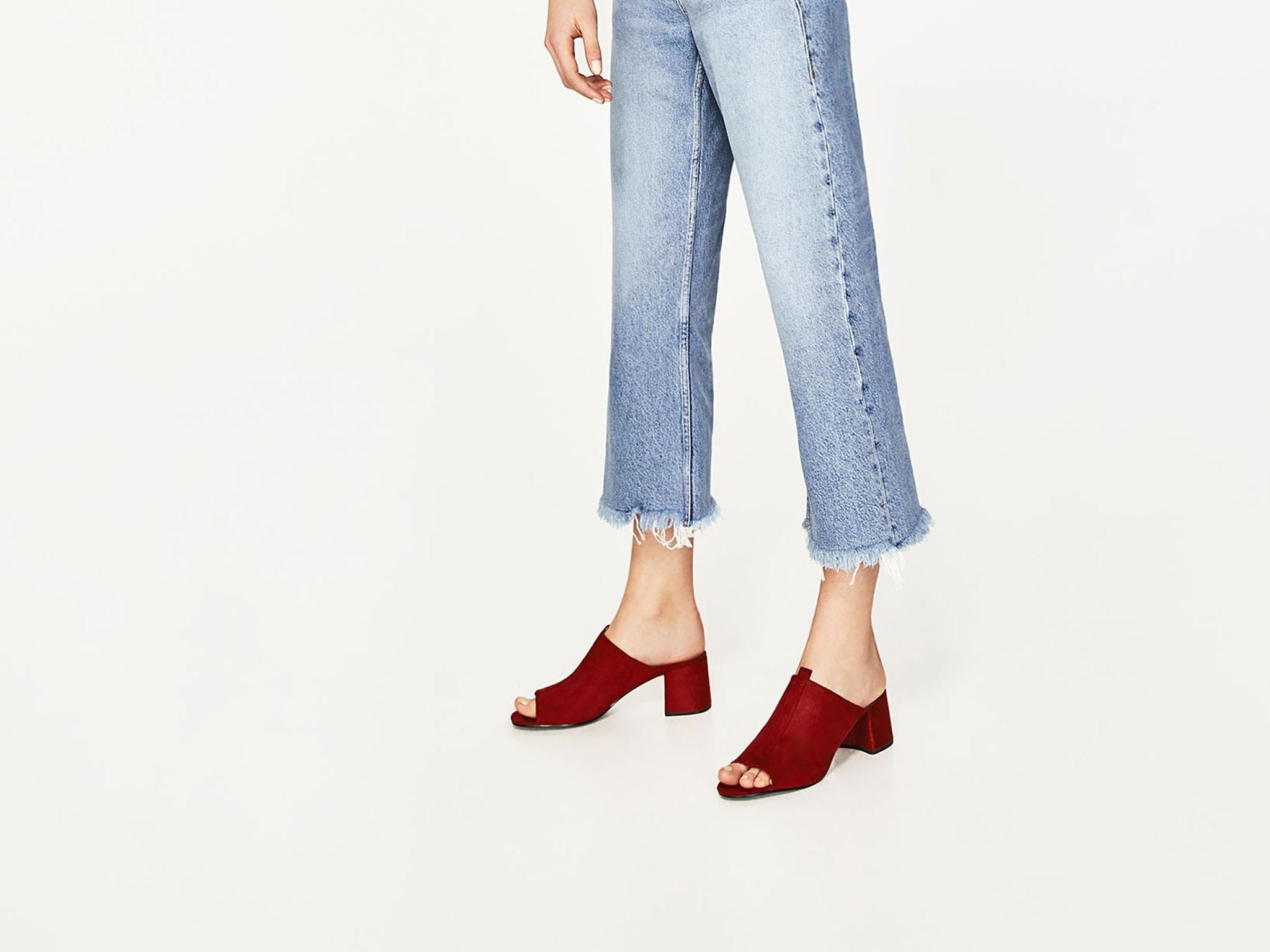 Block heel mules clearance zara