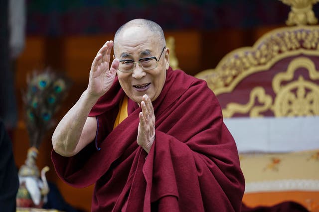 The Dalai Lama addresses supporters in Arunachal Pradesh, India