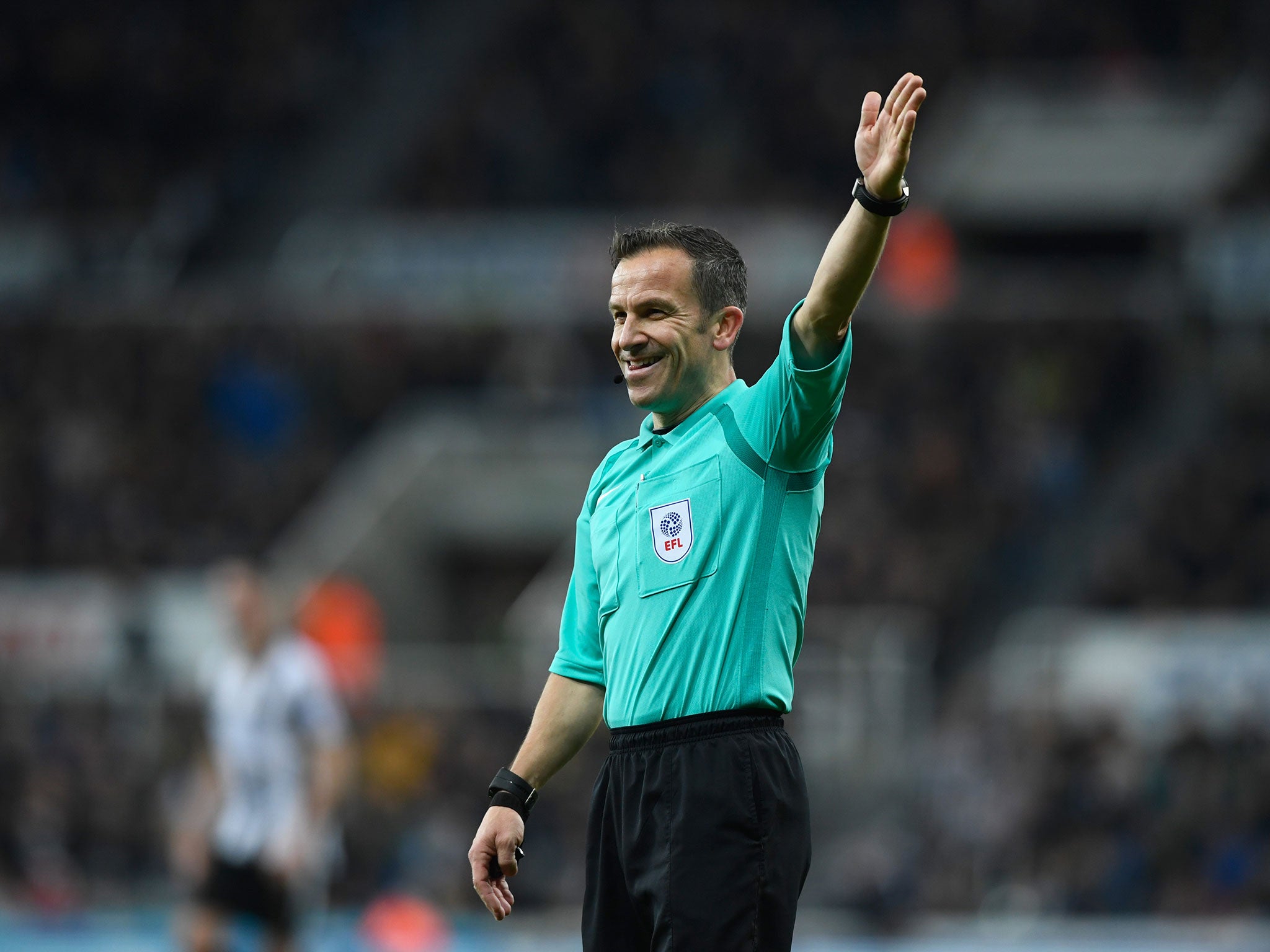 Keith Stroud incorrectly awarded a free-kick to Burton instead of making Matt Ritchie retake the penalty