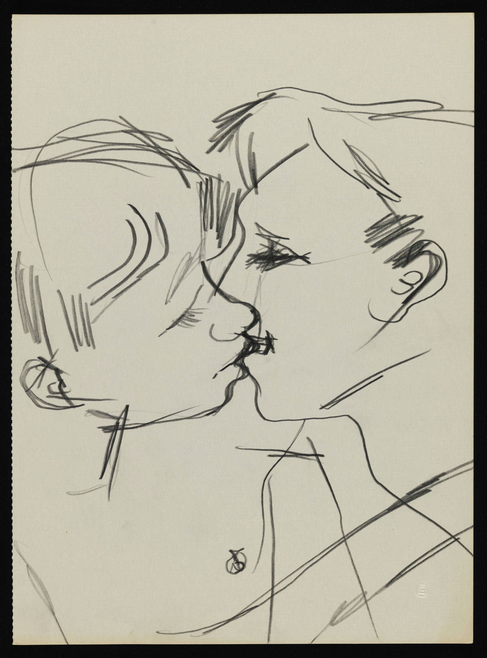 Keith Vaughan, ‘Drawing of two men kissing’?(? DACS, the Estate of Keith Vaughan)