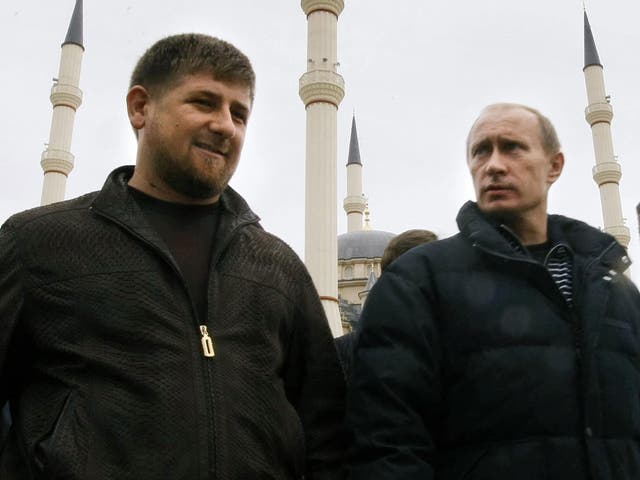 Ramzan Kadyrov (left) also unleashed a campaign of persecution against gay people last year
