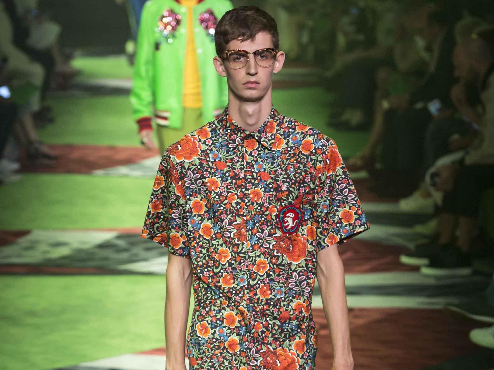 A printed shirt like this Gucci spring line piece is a definite head turner