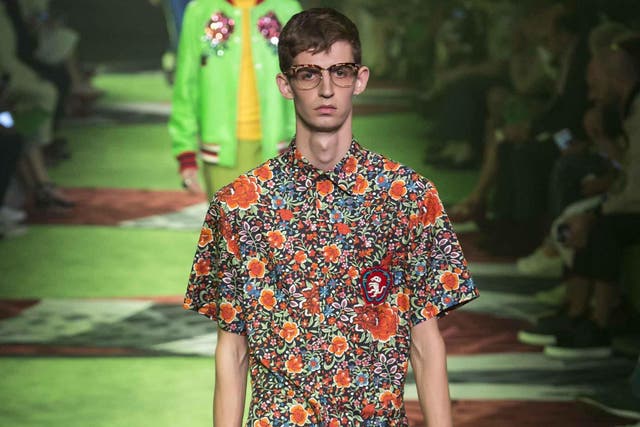 A printed shirt like this Gucci spring line piece is a definite head turner