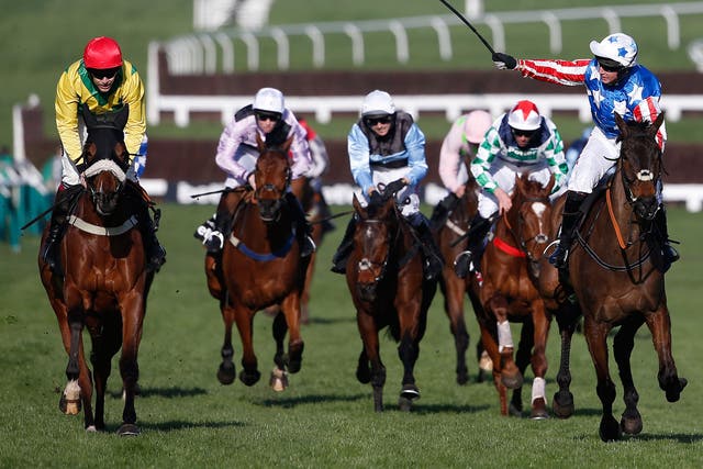Fox Norton (left) will hope to make up for last month's Cheltenham defeat by Special Tiara