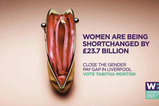 The Women's Equality Party has launched a visceral poster campaign