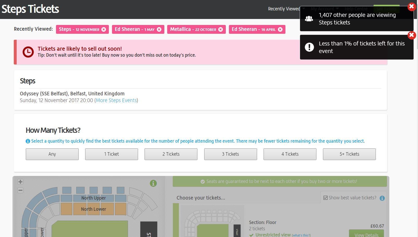 ViaGoGo’s website uses pressure tactics on consumers to buy tickets with urgency