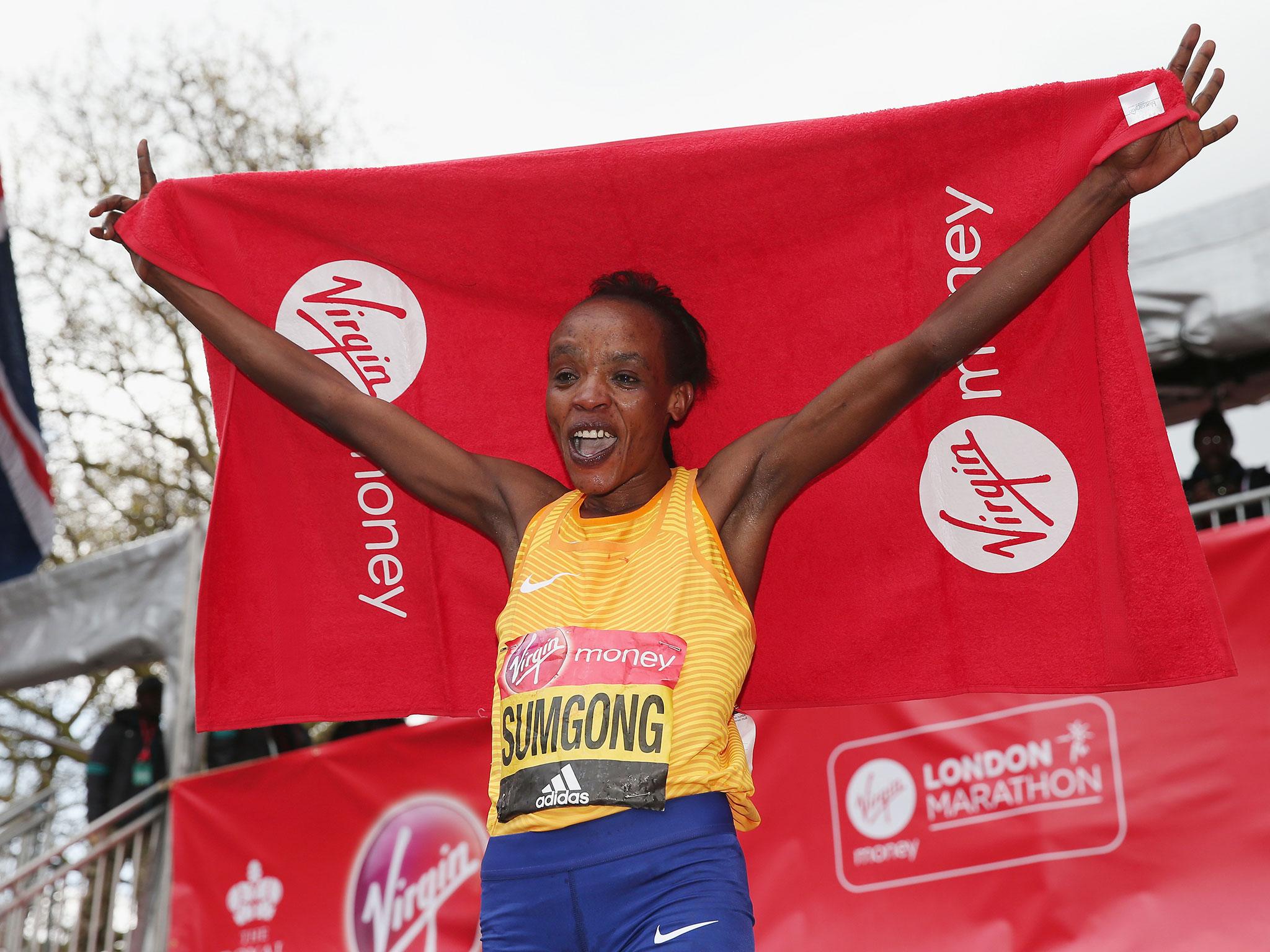 Jemima Sumgong will be denied the chance to defend her title