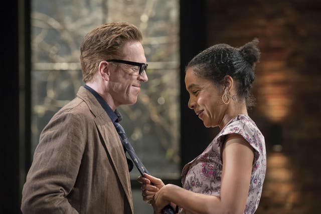 Damian Lewis (Martin) and Sophie Okonedo (Stevie) star in 'The Goat, or Who is Sylvia?' at Theatre Royal Haymarket 