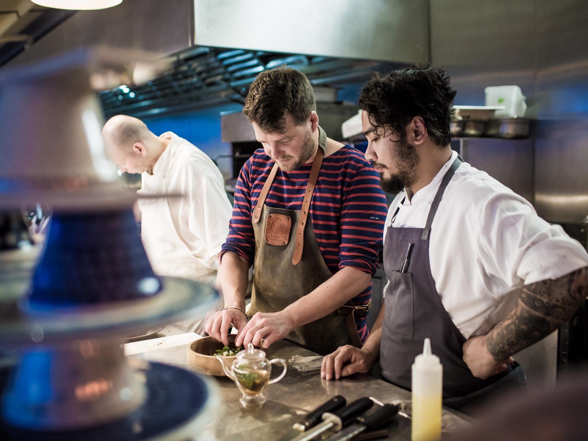 Inspired by one of Dan Barber's iconic dishes Rotation Risotto, Hunt made a risotto with an English twist (Miles Willis)