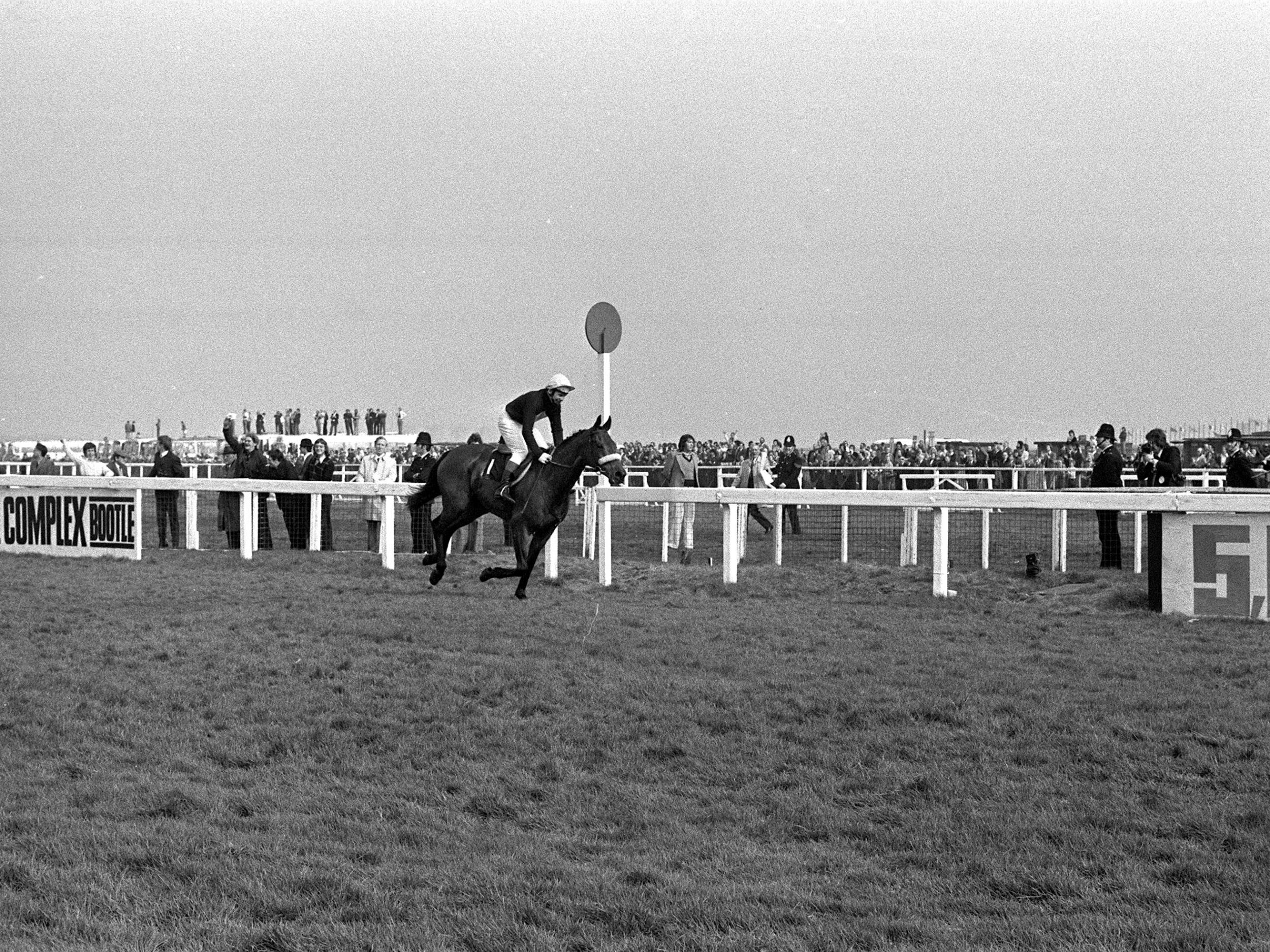 The famous race horse crosses the finish line 42-years ago