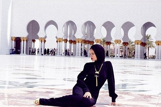 Rihanna was asked to leave the Grand Mosque in Abu Dhabi