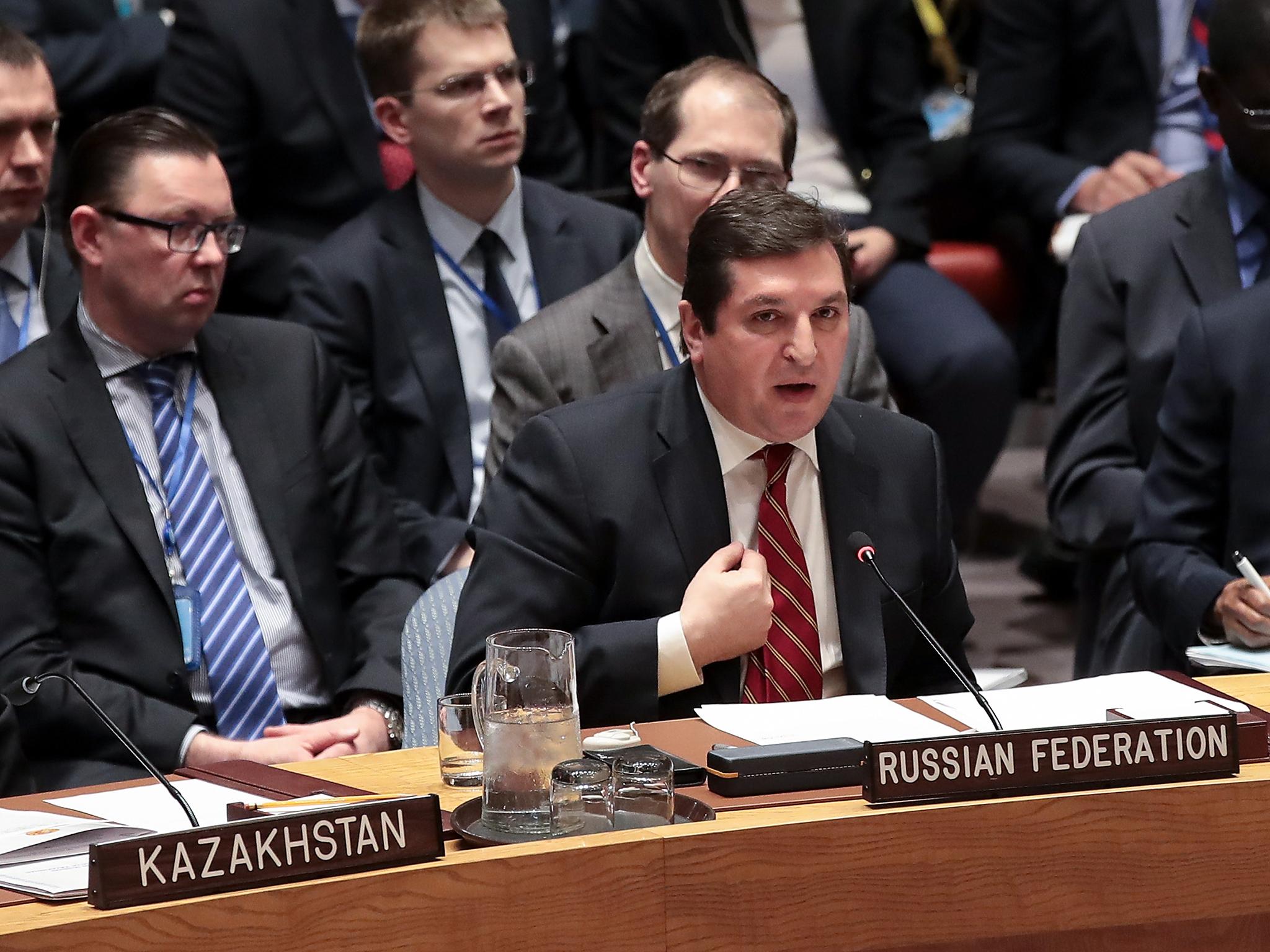 Russia's UN ambassador accused the UK of telling 'lies' on the issue of air strikes in Syria