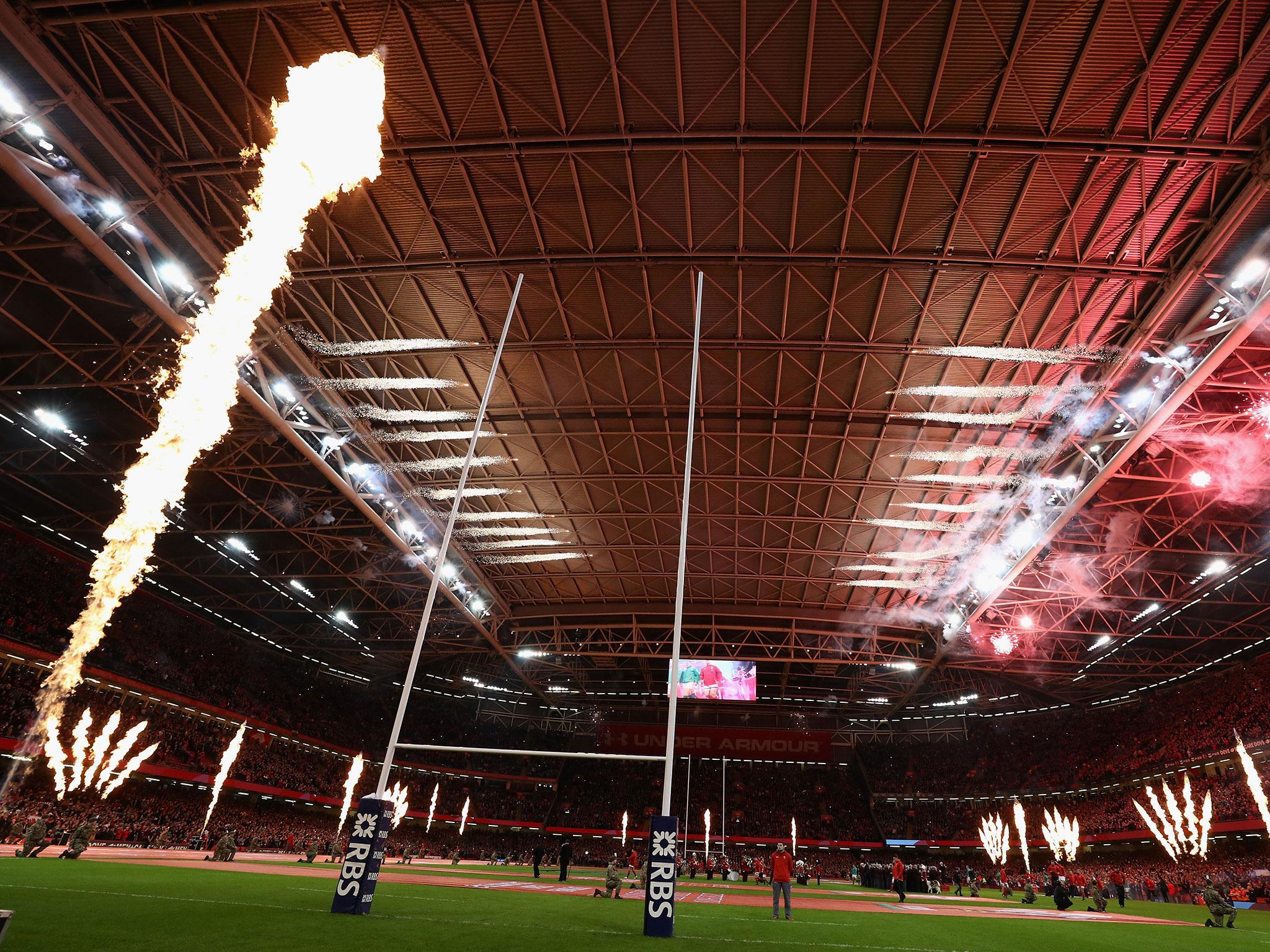 The stadium has staged rugby matches with the roof closed but it would be a first for football