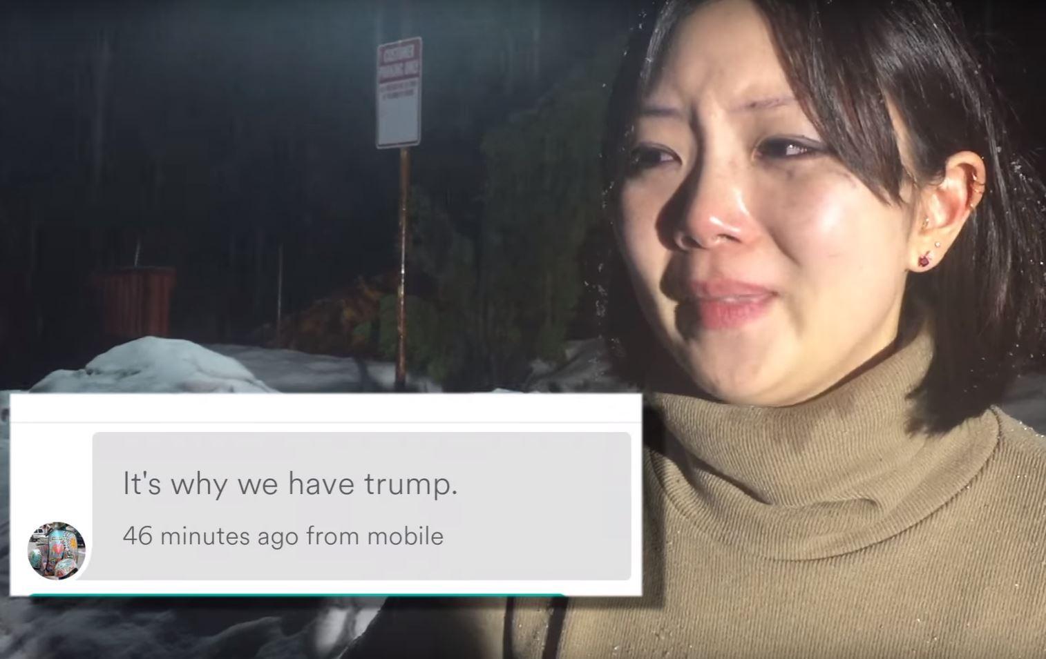 Dyne Suh after being turned away by her host