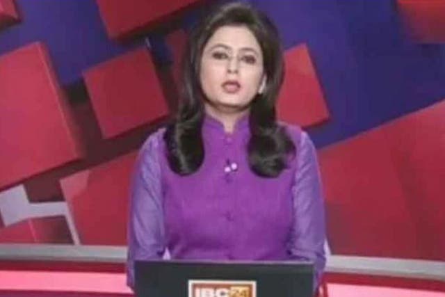 IBC-24 news anchor Supreet Kaur reads out the bulletin