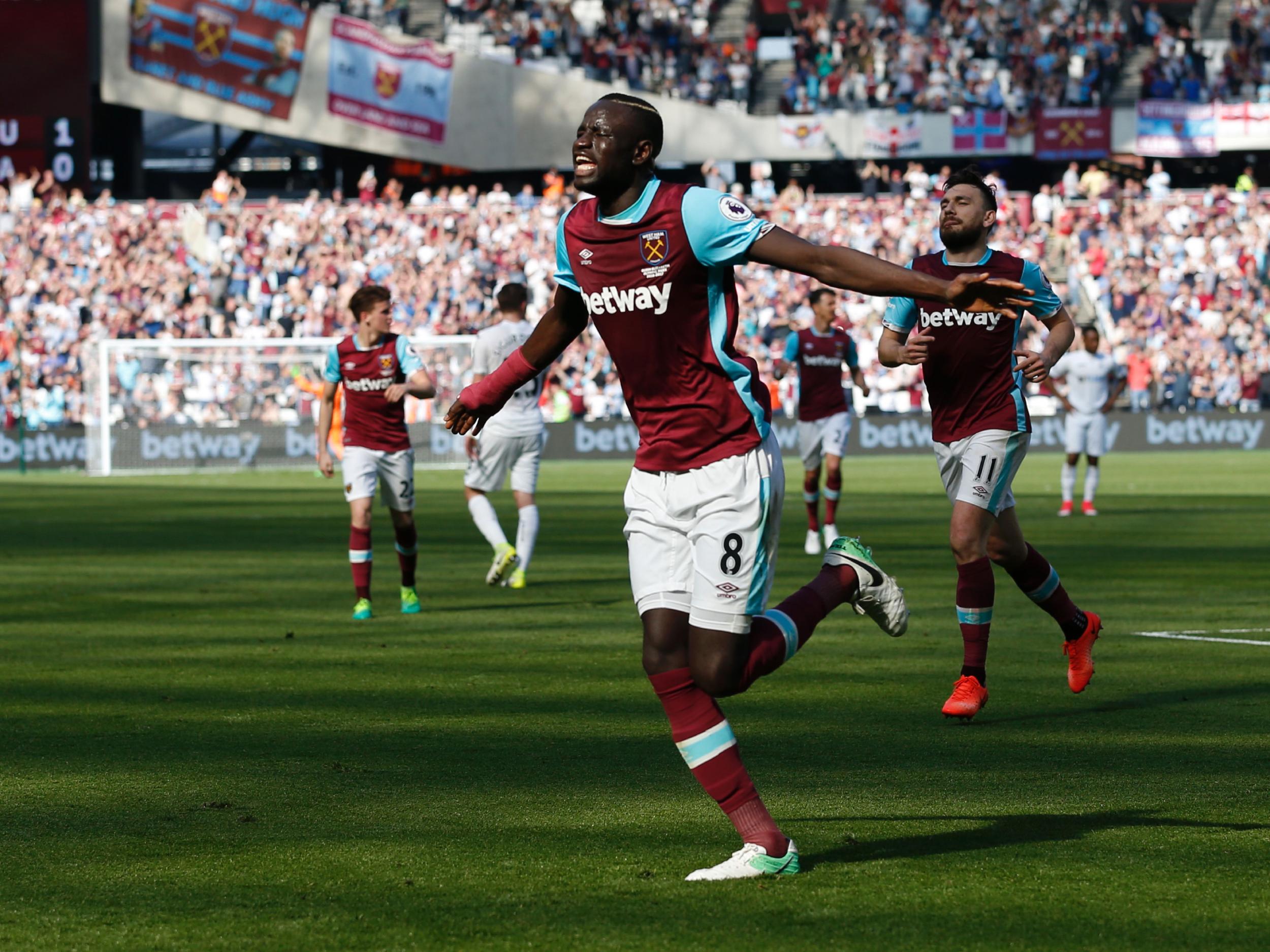 West Ham scored just before the half-time whistle