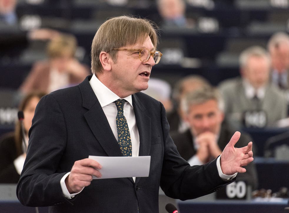 Mr Verhofstadt also said the Brexit talks had left him with "nothing to veto" 