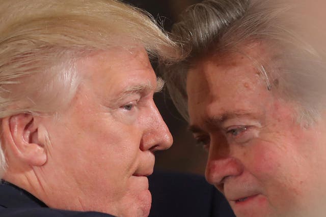 Steve Bannon founded the far-right website Breitbart which supported Donald Trump's presidential bid