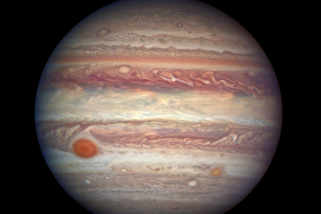 Close-up of gas giant taken by the Hubble telescope