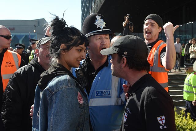 This photo of Saffiyah Khan facing down the EDL leader went viral