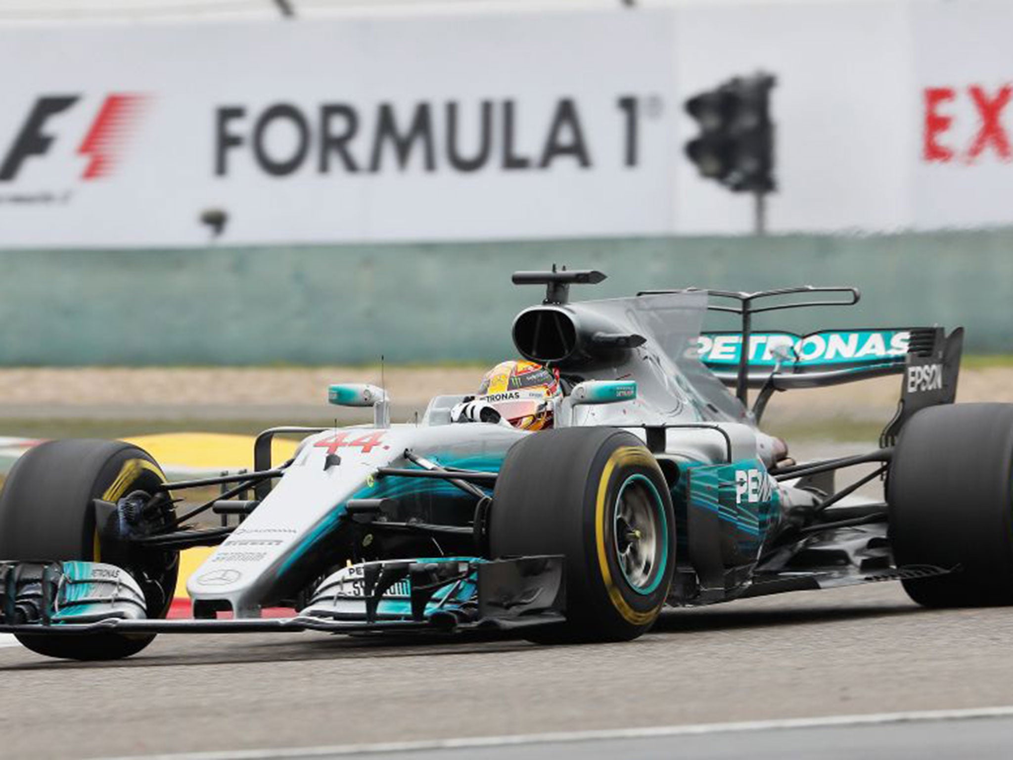 Hamilton controlled the race form the front as he led every lap