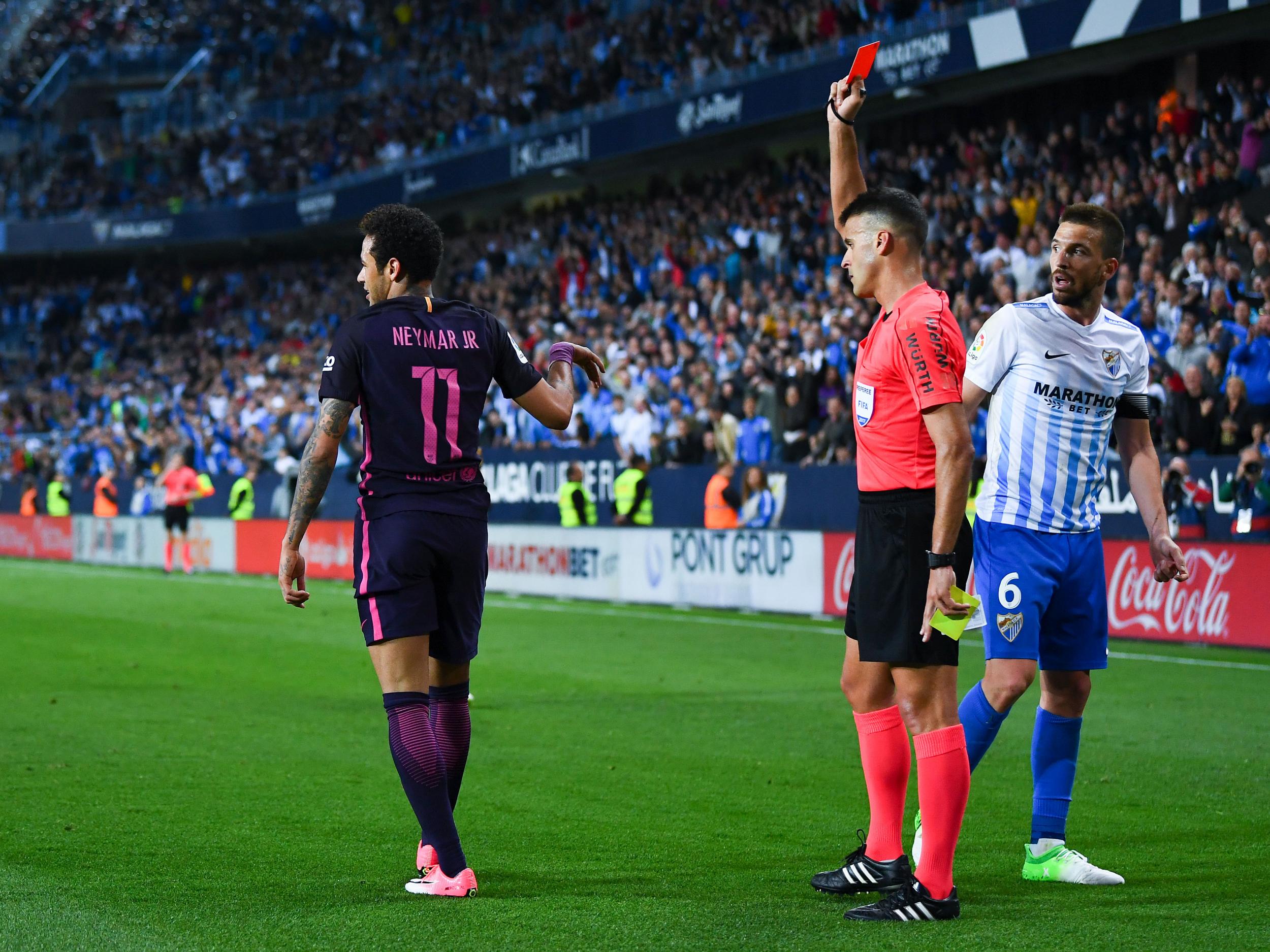 Neymar was furious with his red card