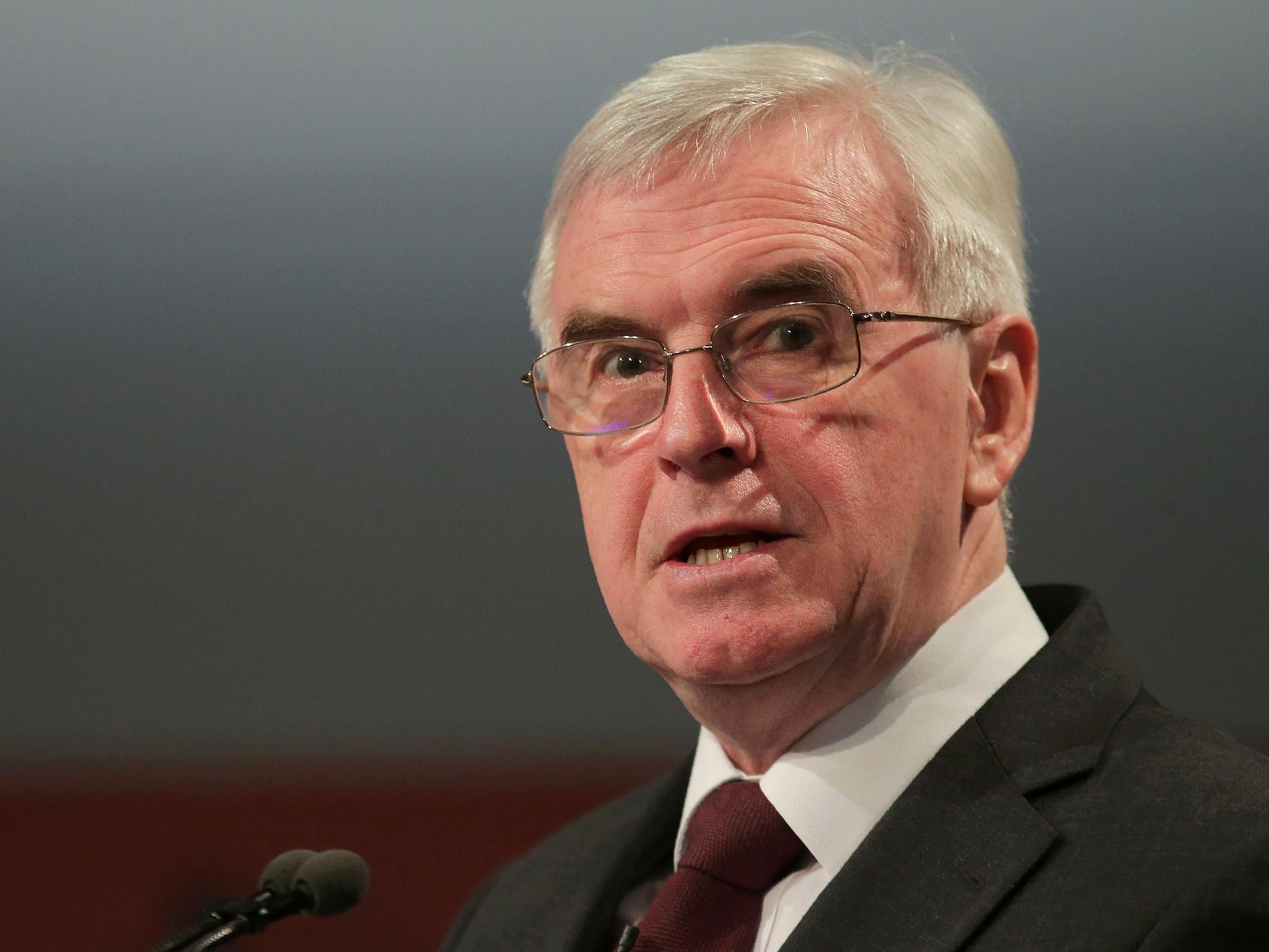 Mr McDonnell said: 'Living standards are being squeezed and working people are being hit hard'