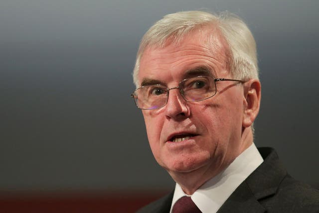 Mr McDonnell said: 'Living standards are being squeezed and working people are being hit hard'