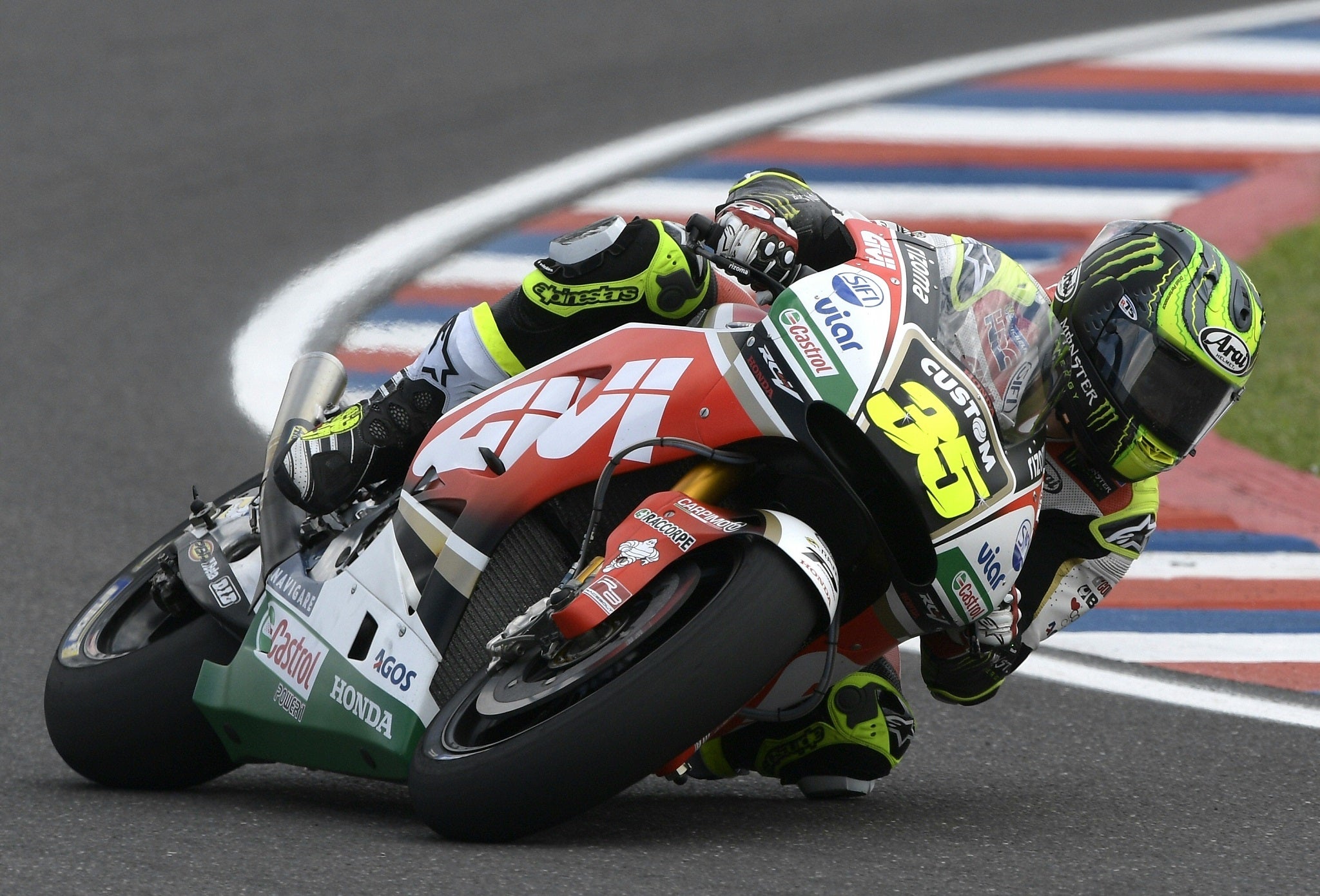 Cal Crutchlow secured his first points of the season by finishing third