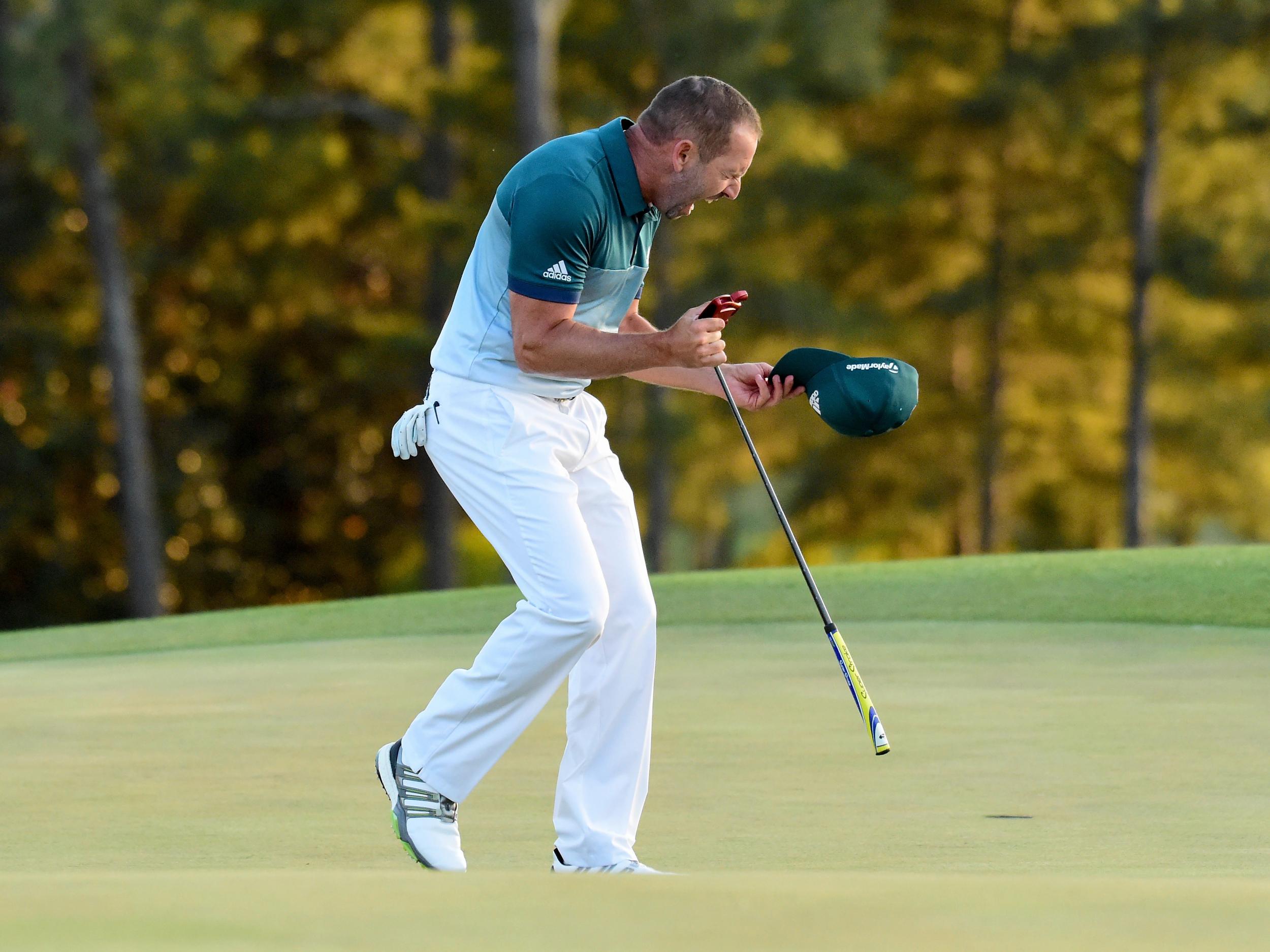 Garcia roars in delight after winning his first ever major championship