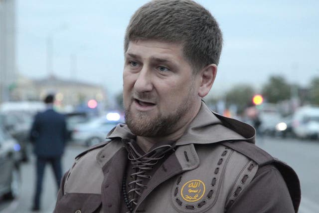 Chechen regional leader Ramzan Kadyrov talks with the press in Grozny