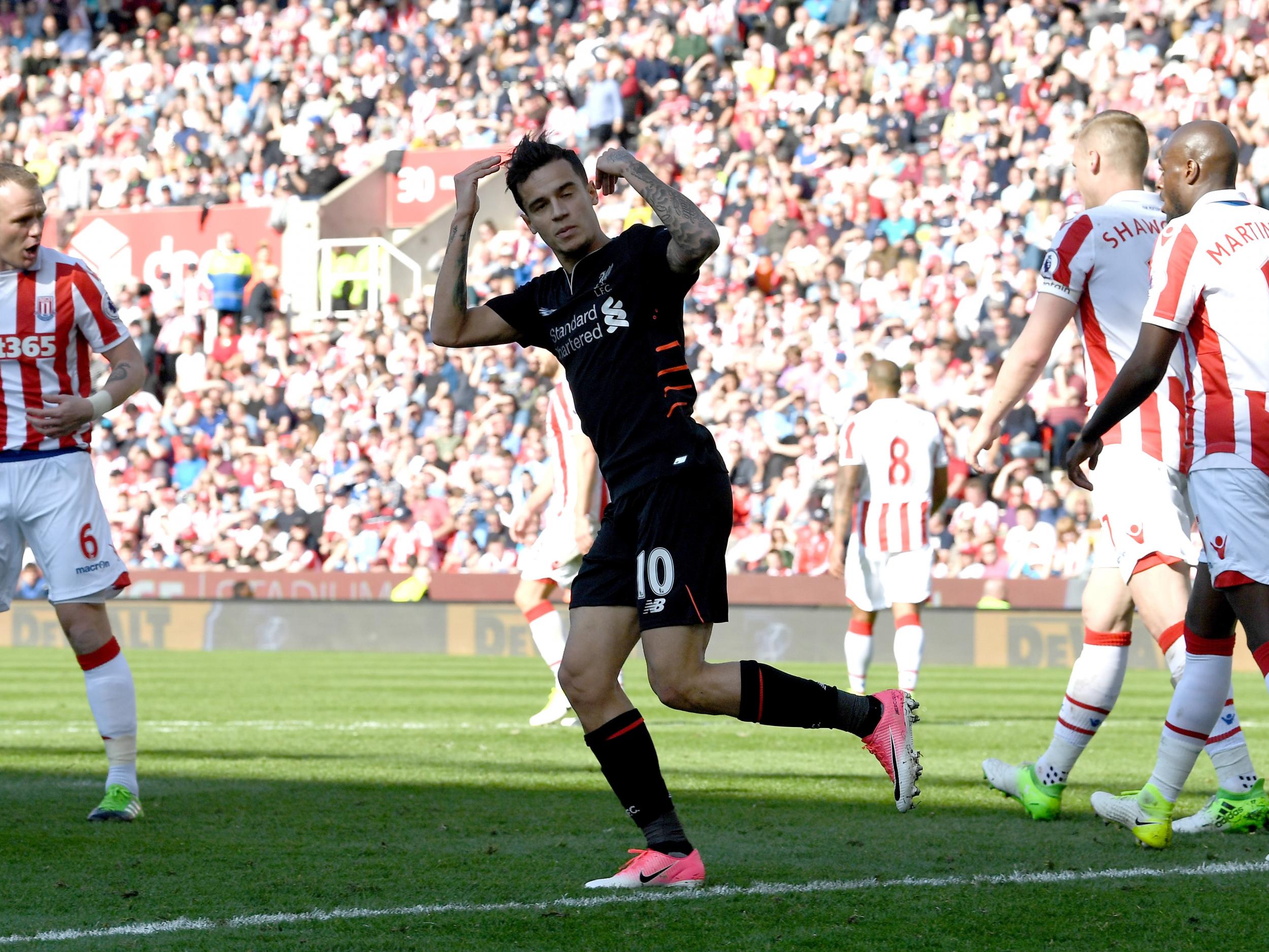 Coutinho equalled his record goal tally for a Premier League season with nine