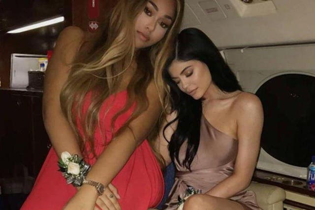 Kylie Jenner with friend Jordyn Woods on their way to prom