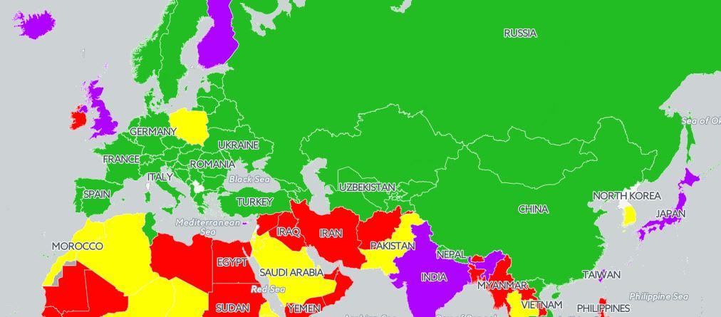 Map of the world according to abortion laws | indy100 | indy100