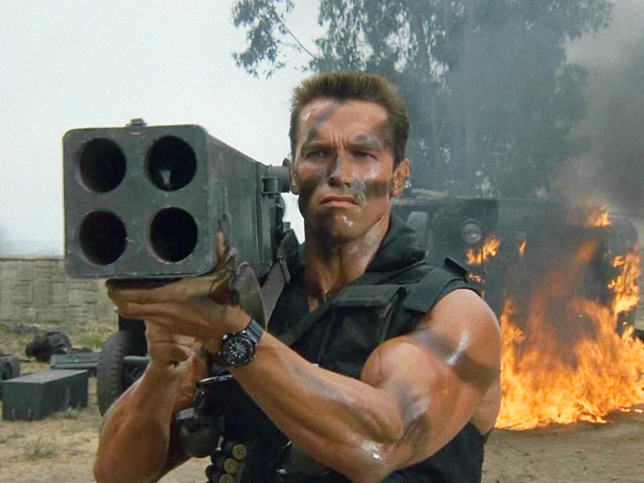 The former Governor of California starred in 'Commando' in 1986 during the peak of his action star days