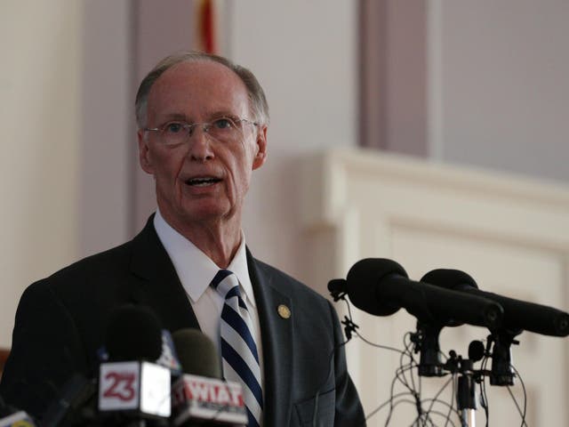 Alabama Governor Robert Bentley announces his resignation amid impeachment proceedings on accusations stemming from his relationship with a former aide in Montgomery, Alabama