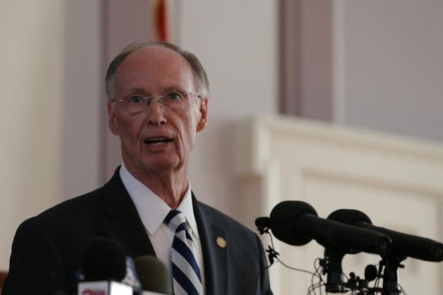 Alabama Governor Robert Bentley announces his resignation amid impeachment proceedings on accusations stemming from his relationship with a former aide in Montgomery, Alabama