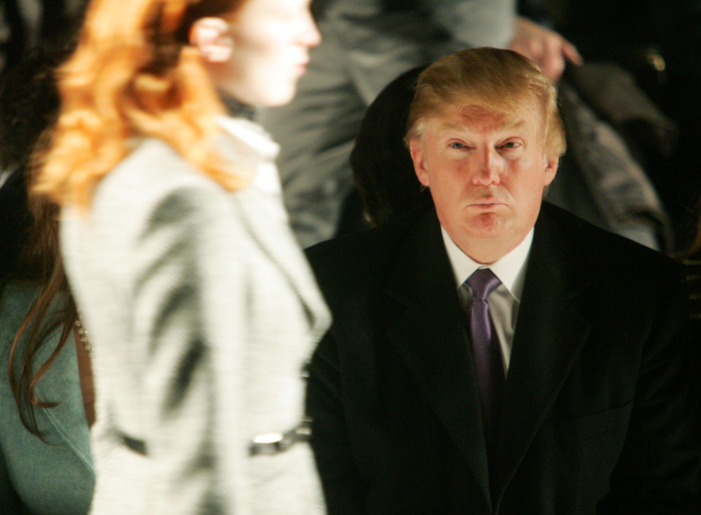 Donald Trump attends the Michael Kors Fall 2005 fashion show
