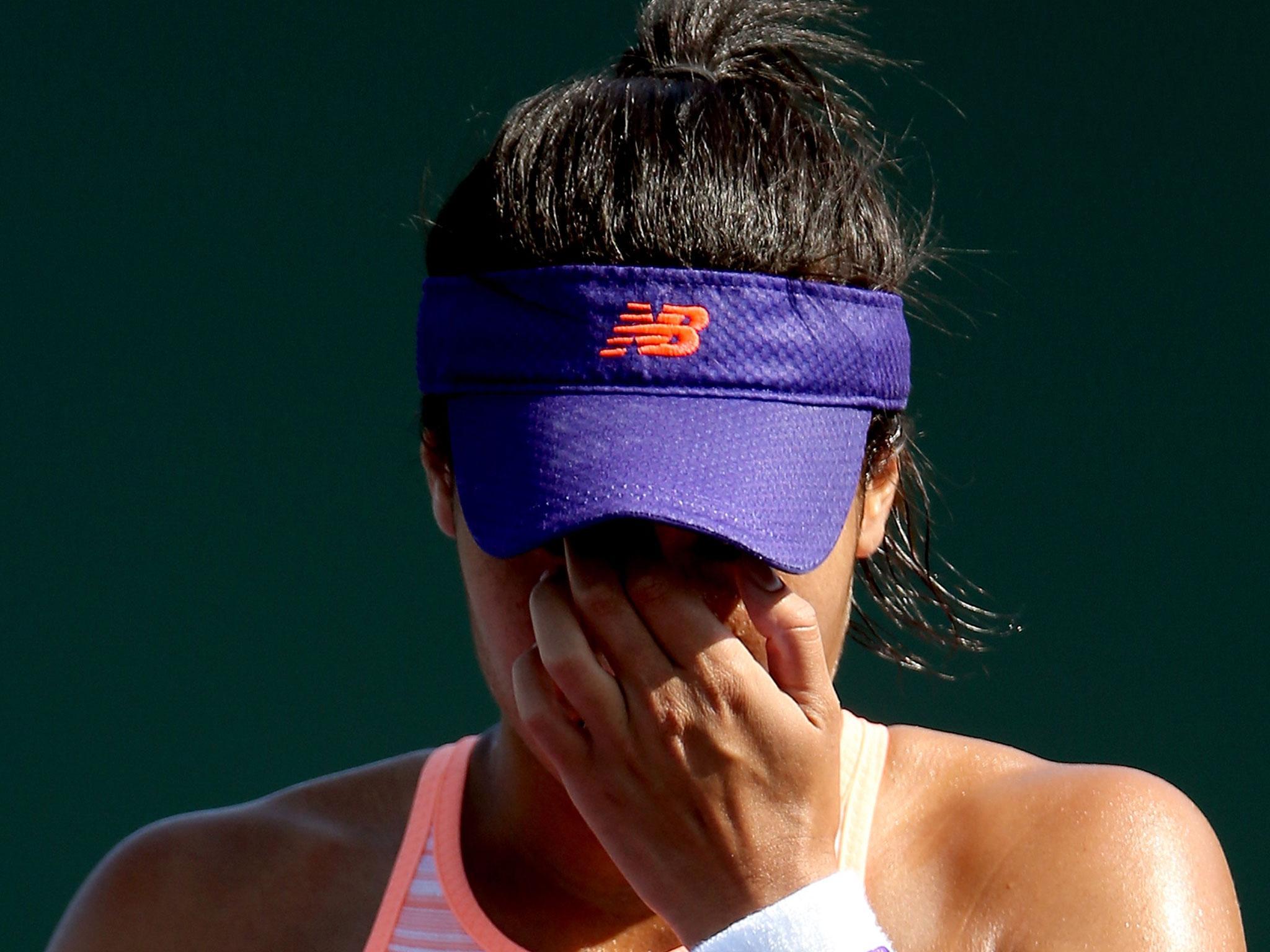 Heather Watson exited the tournament at the first round stage